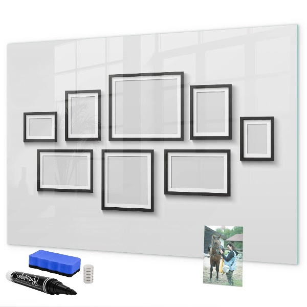 Magnetic dry erase board Modern board for photos and notes
