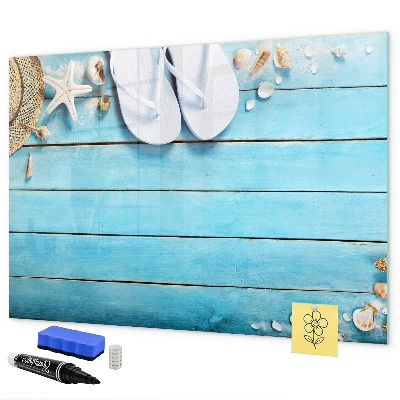 Magnetic dry erase board Summer memories on a colorful board