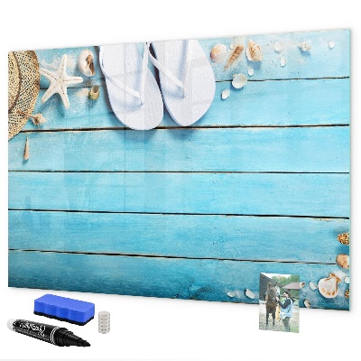 Magnetic dry erase board Summer memories on a colorful board