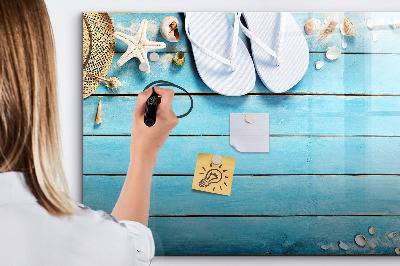 Magnetic dry erase board Summer memories on a colorful board