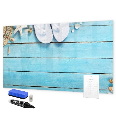 Magnetic dry erase board Summer memories on a colorful board