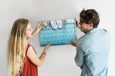Magnetic dry erase board Summer memories on a colorful board