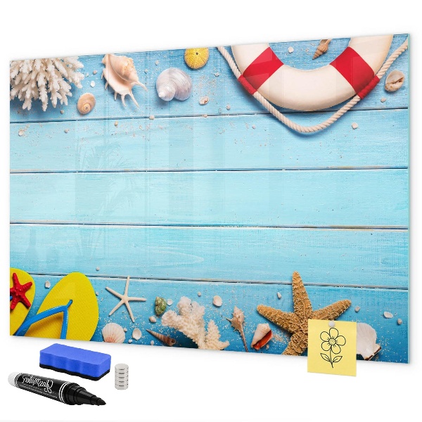 Dry erase board magnetic Summer memories by the sea