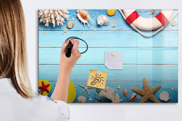 Dry erase board magnetic Summer memories by the sea