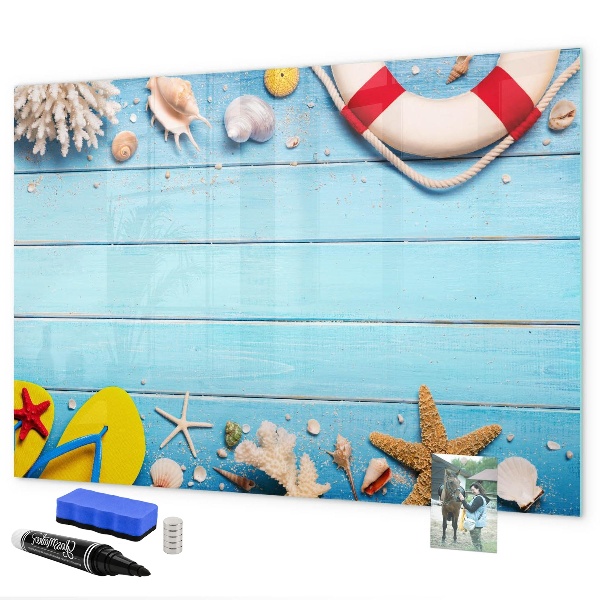 Dry erase board magnetic Summer memories by the sea