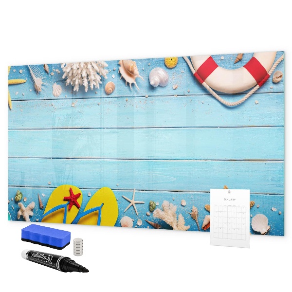 Dry erase board magnetic Summer memories by the sea