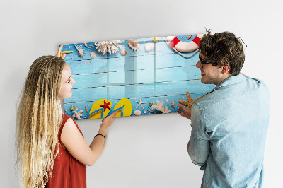 Dry erase board magnetic Summer memories by the sea
