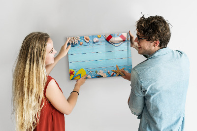 Dry erase board magnetic Summer memories by the sea