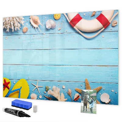 Dry erase board magnetic Summer memories by the sea