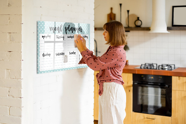 Dry erase board magnetic Meal planner for the whole week