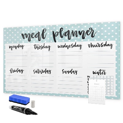 Dry erase board magnetic Meal planner for the whole week