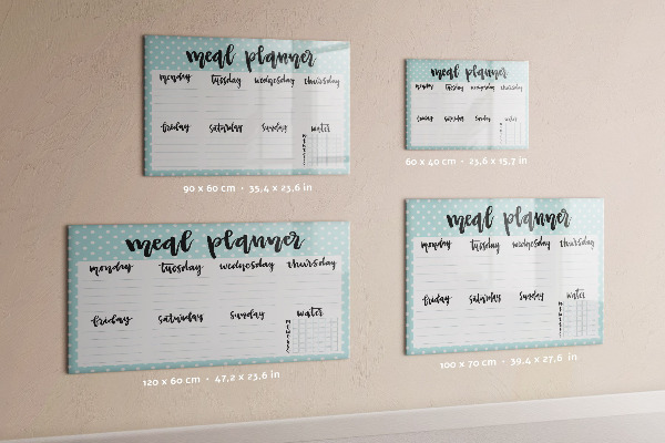 Dry erase board magnetic Meal planner for the whole week