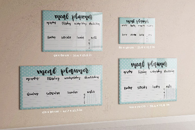 Dry erase board magnetic Meal planner for the whole week