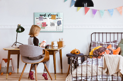 Dry erase board magnetic Meal planner for the whole week