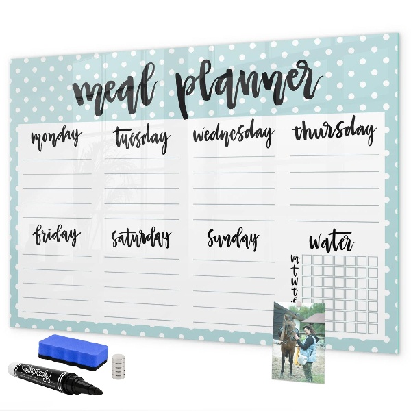 Dry erase board magnetic Meal planner for the whole week