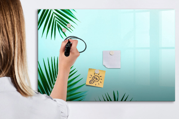 Magnetic dry erase board Green poster for photos and notes