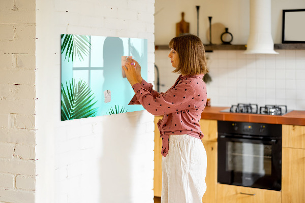 Magnetic dry erase board Green poster for photos and notes