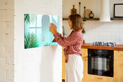 Magnetic dry erase board Green poster for photos and notes