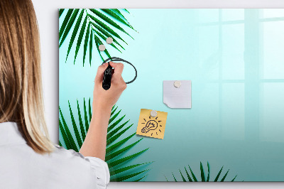 Magnetic dry erase board Green poster for photos and notes