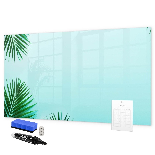 Magnetic dry erase board Green poster for photos and notes