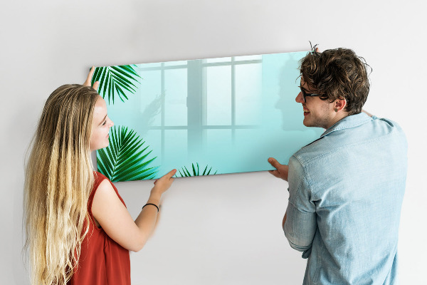Magnetic dry erase board Green poster for photos and notes
