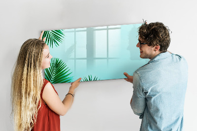 Magnetic dry erase board Green poster for photos and notes