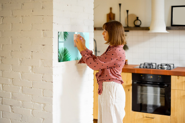 Magnetic dry erase board Green poster for photos and notes