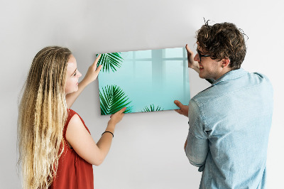 Magnetic dry erase board Green poster for photos and notes