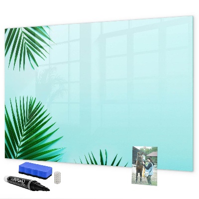 Magnetic dry erase board Green poster for photos and notes