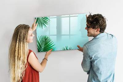 Magnetic dry erase board Green poster for photos and notes