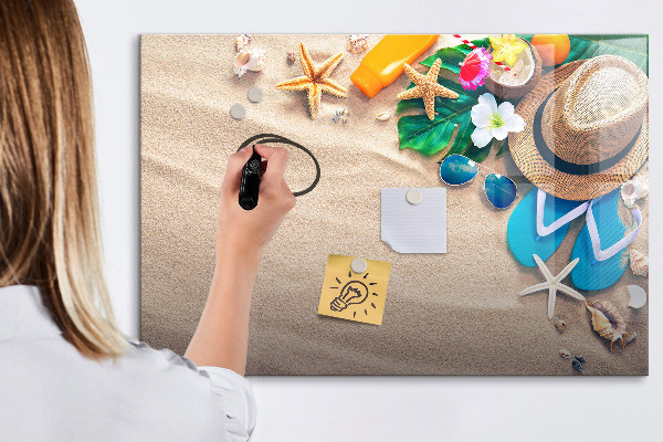 Dry erase board magnetic Summer memories at the beach