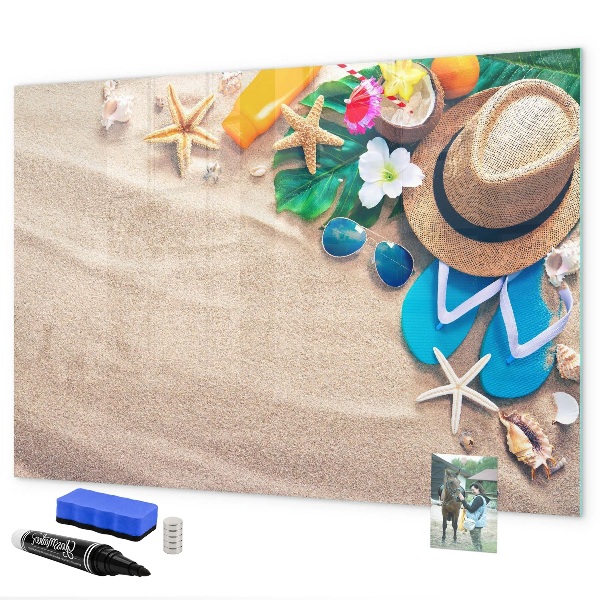 Dry erase board magnetic Summer memories at the beach