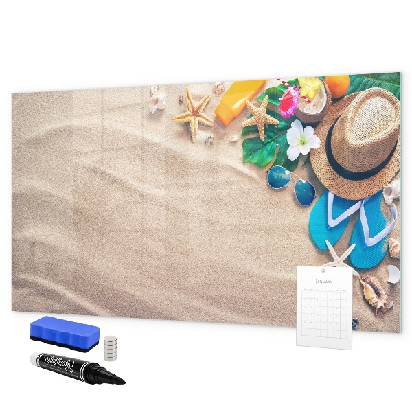Dry erase board magnetic Summer memories at the beach