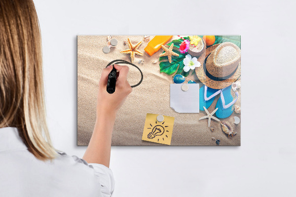 Dry erase board magnetic Summer memories at the beach