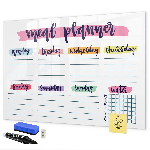 Dry erase board magnetic Daily meal planner
