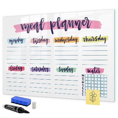 Dry erase board magnetic Daily meal planner