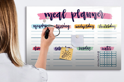 Dry erase board magnetic Daily meal planner
