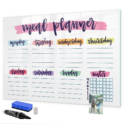 Dry erase board magnetic Daily meal planner