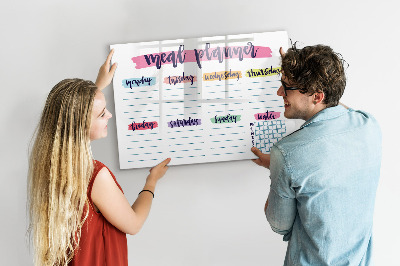 Dry erase board magnetic Daily meal planner