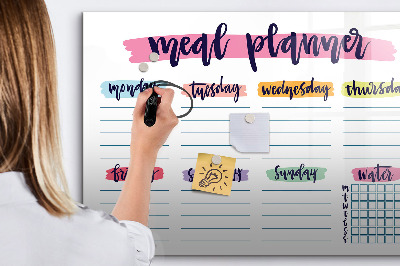 Dry erase board magnetic Daily meal planner