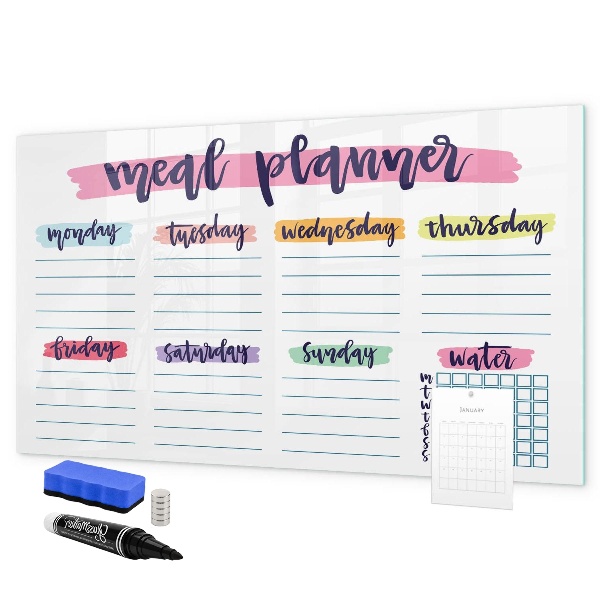 Dry erase board magnetic Daily meal planner
