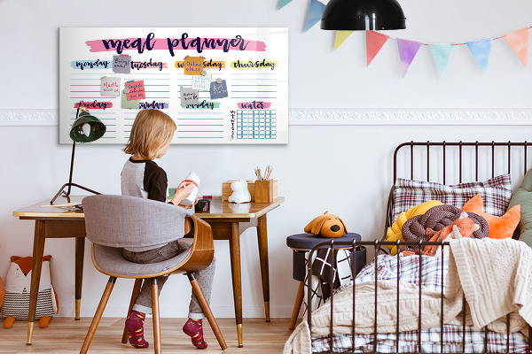 Dry erase board magnetic Daily meal planner
