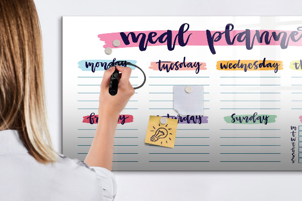 Dry erase board magnetic Daily meal planner
