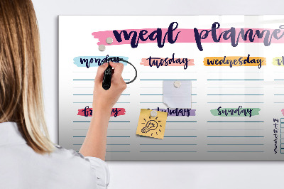 Dry erase board magnetic Daily meal planner