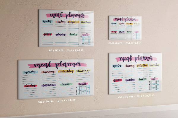 Dry erase board magnetic Daily meal planner