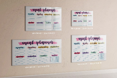 Dry erase board magnetic Daily meal planner