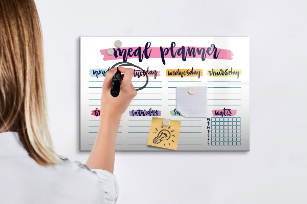 Dry erase board magnetic Daily meal planner