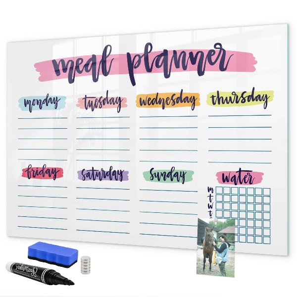 Dry erase board magnetic Daily meal planner