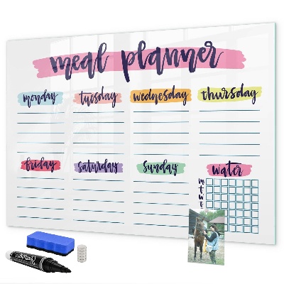 Dry erase board magnetic Daily meal planner