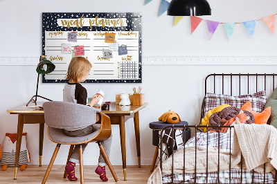 Dry erase board magnetic Meal planner for every week